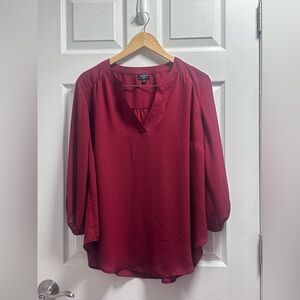 torrid Red Split-Neck Harper Tunic Top